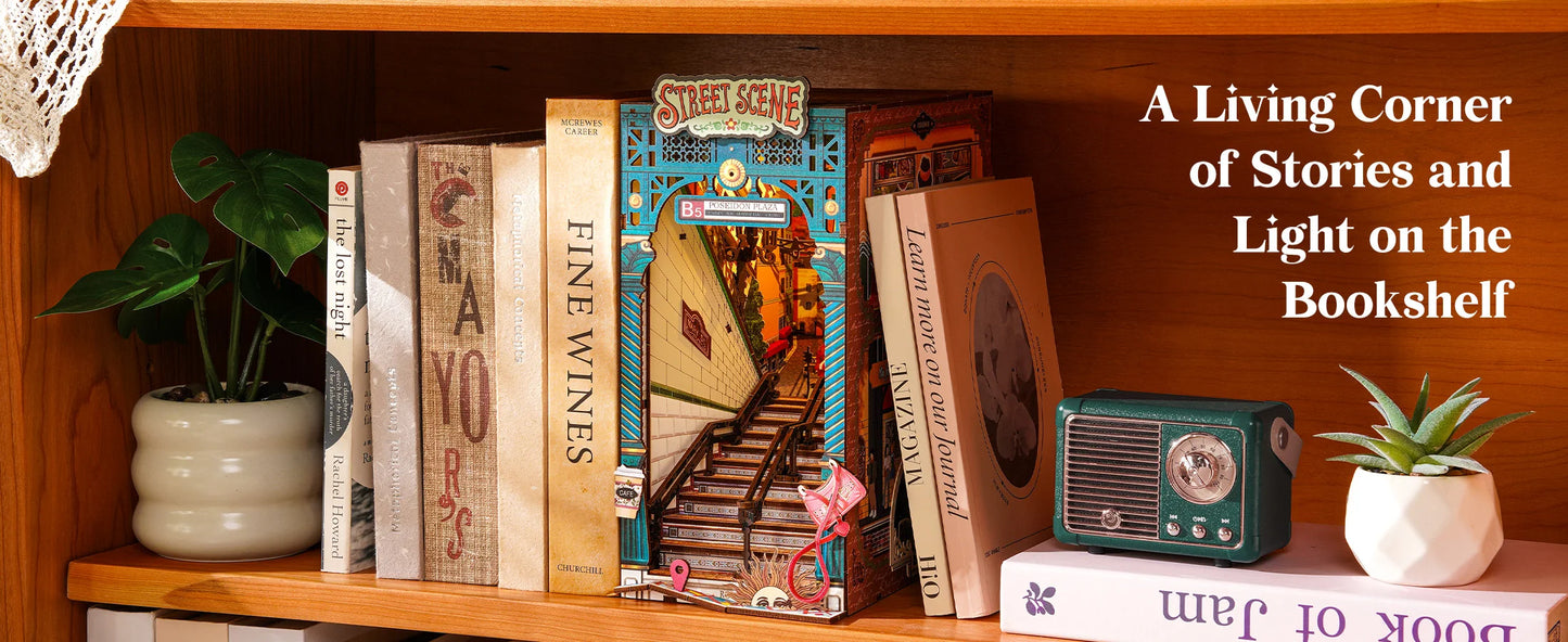 Urban Street Scene Book Nook DIY