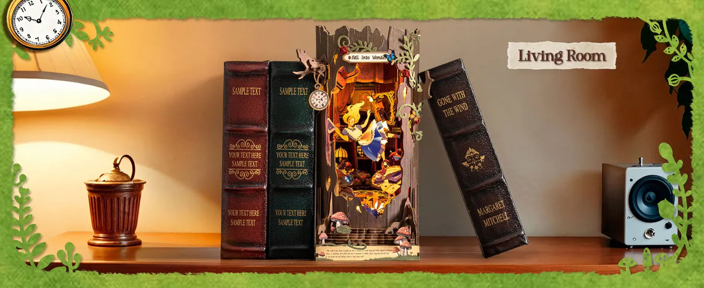 Alice In Wonderland Inspired Book Nook Kit