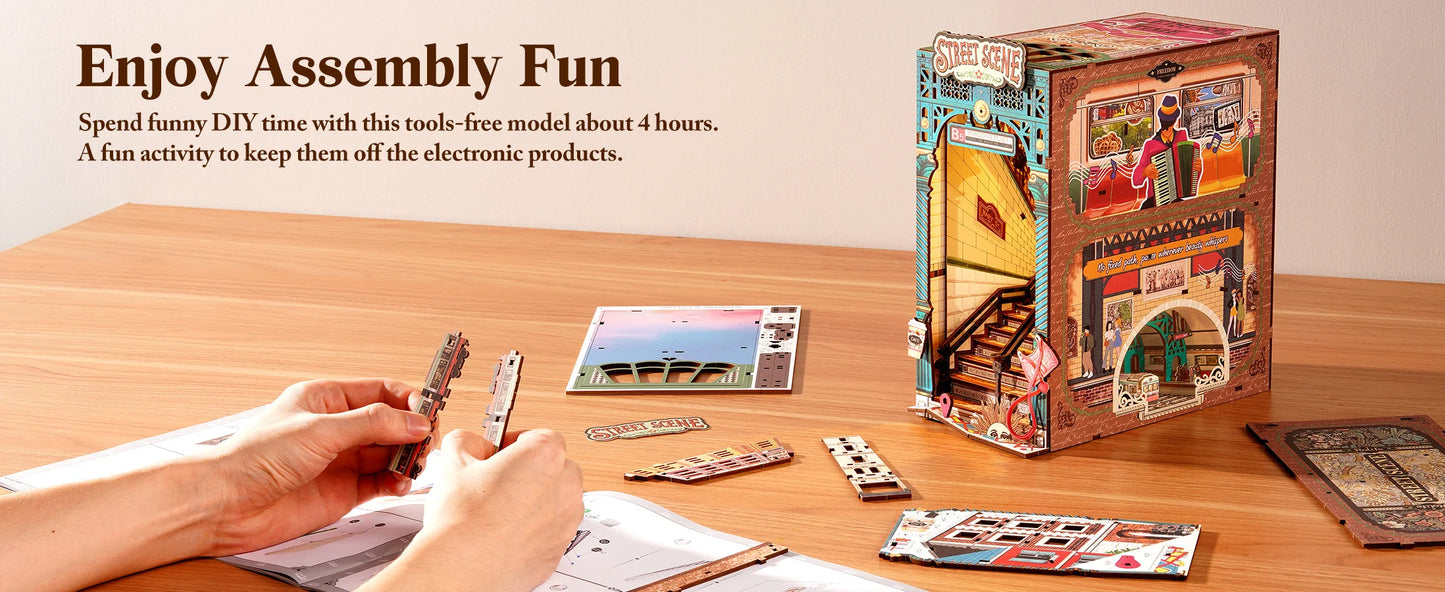 Urban Street Scene Book Nook DIY