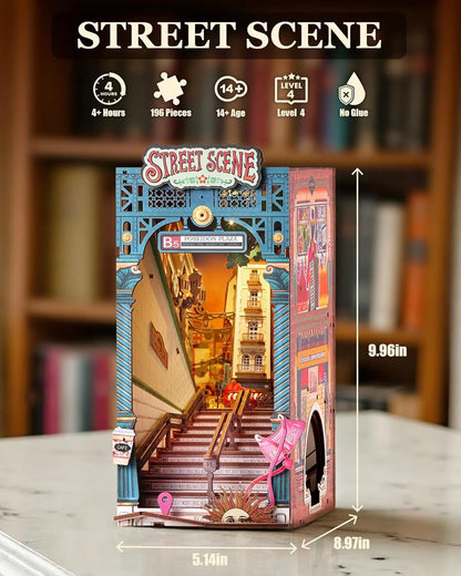 Urban Street Scene Book Nook DIY