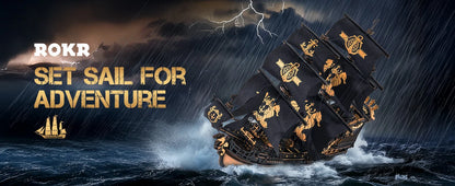 Wooden Seahouse Barque Model 3D Puzzle