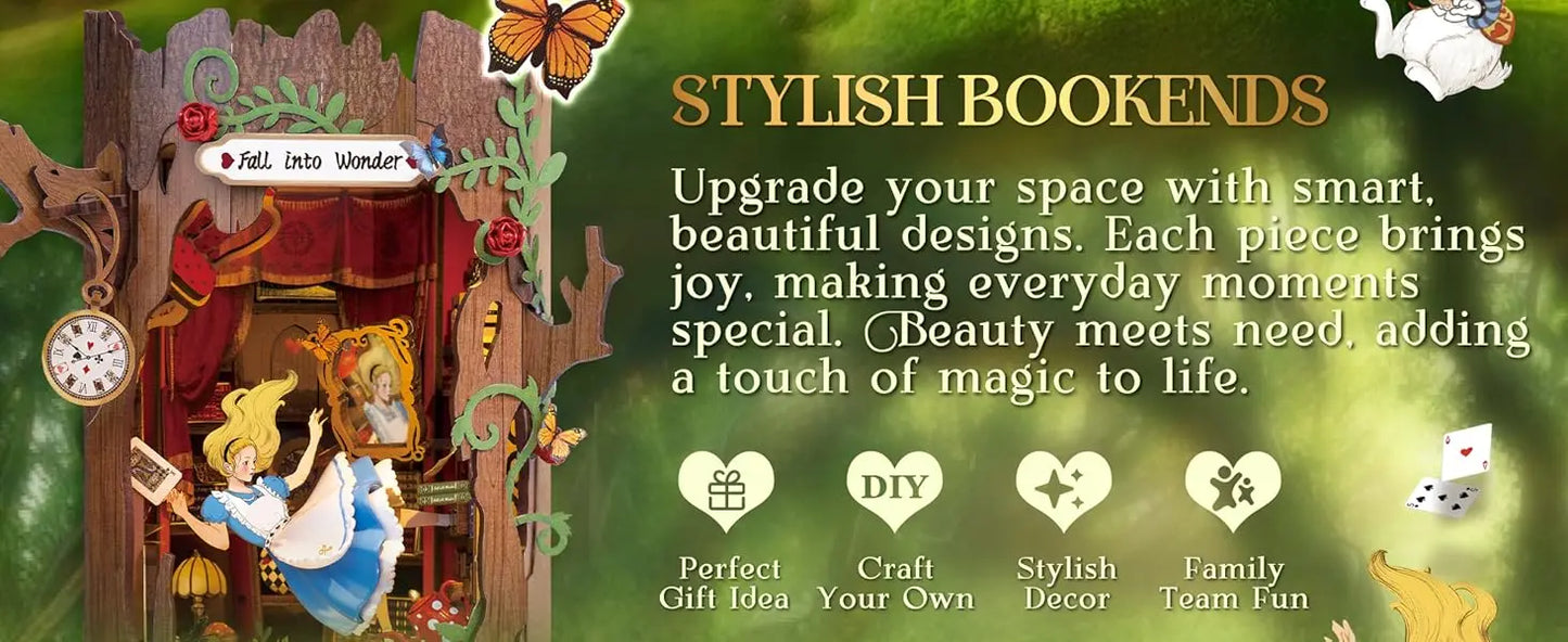 Alice In Wonderland Inspired Book Nook Kit