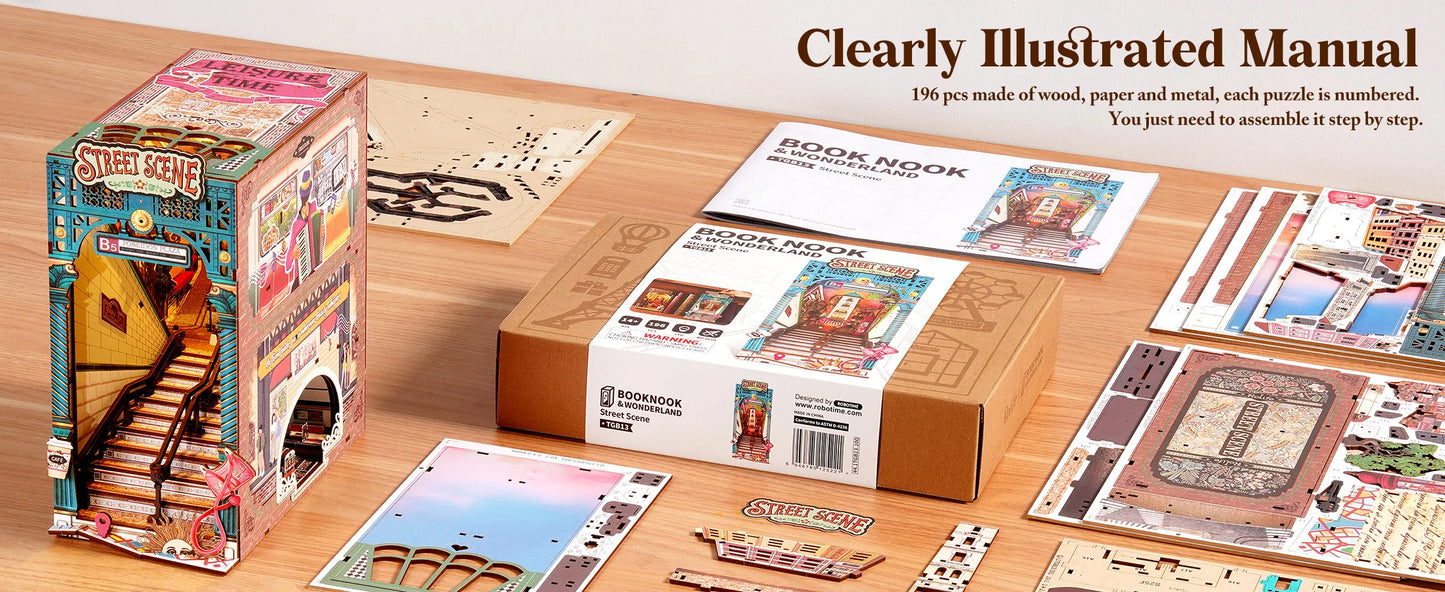 Urban Street Scene Book Nook DIY