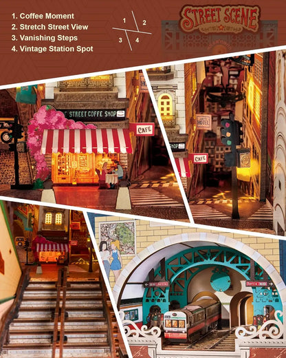 Urban Street Scene Book Nook DIY