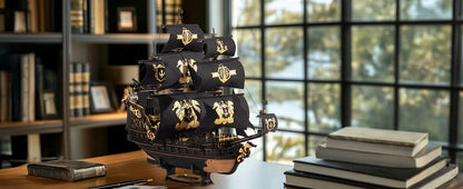 Wooden Seahouse Barque Model 3D Puzzle