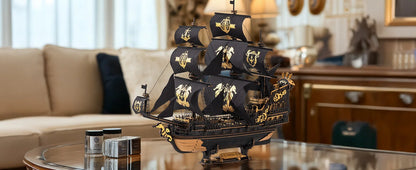 Wooden Seahouse Barque Model 3D Puzzle