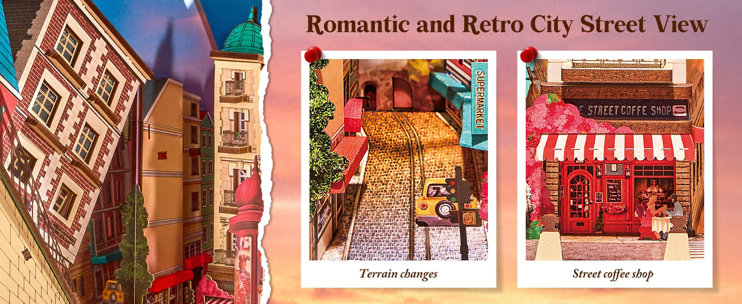 Urban Street Scene Book Nook DIY