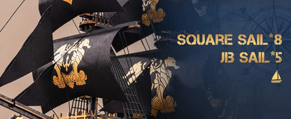 Wooden Seahouse Barque Model 3D Puzzle